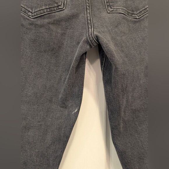 Aritzia Denim Forum Black Gray Arlo High Rise Straight Crop Button Fly 28L Jeans - Picture 8 of 13